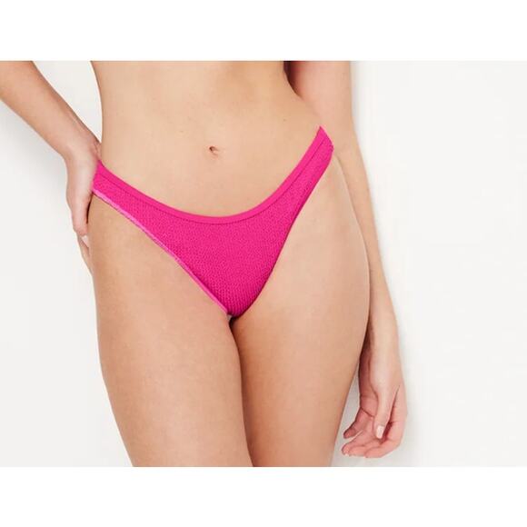 NWT Good American ALWAYS FITS CLASSIC BIKINI BOTTOM Pink glow  size-XXS/XS - Picture 1 of 4